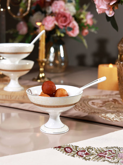 Opaline Gold Dessert Cups (Set of 6)