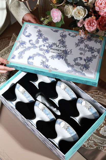 Majestique Blue Dessert Cups (Set of 6)