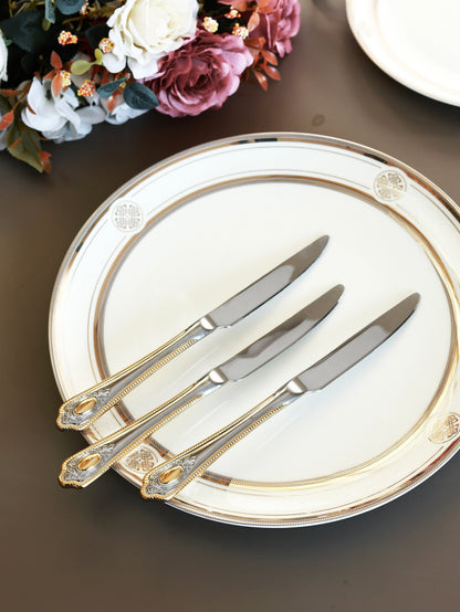Empress Gold 65 Pcs Cutlery Set (Palace Collection, 24K Gold Plated)