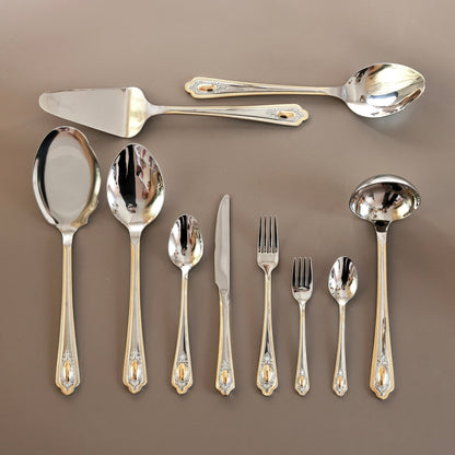 Empress Gold 65 Pcs Cutlery Set (Palace Collection, 24K Gold Plated)