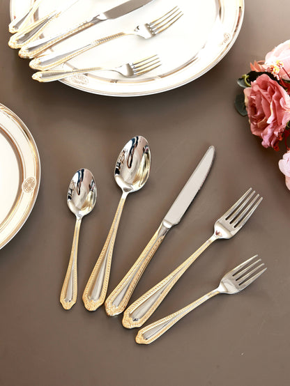 Venetian Gold 65 Pcs Cutlery Set (Palace Collection, 24K Gold Plated)