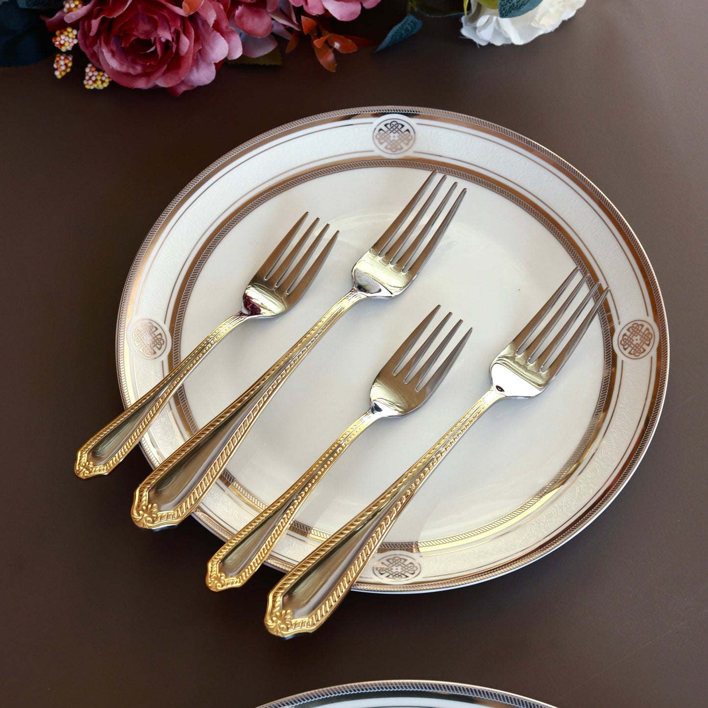 Venetian Gold 65 Pcs Cutlery Set (Palace Collection, 24K Gold Plated)