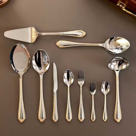 Venetian Gold 65 Pcs Cutlery Set (Palace Collection, 24K Gold Plated)