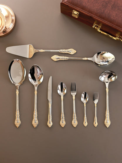Royal Crest 65 Pcs Cutlery Set (Palace Collection, 24K Gold Plated)