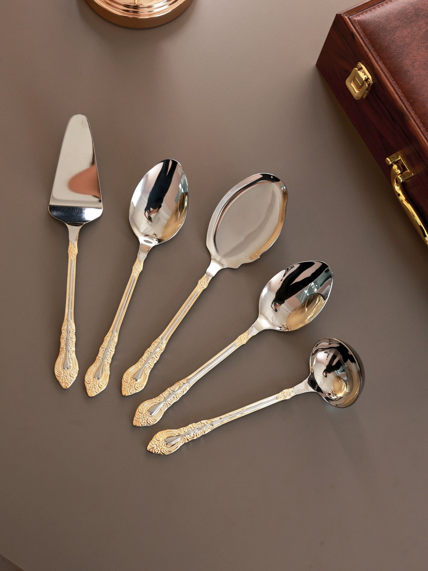 Royal Crest 65 Pcs Cutlery Set (Palace Collection, 24K Gold Plated)