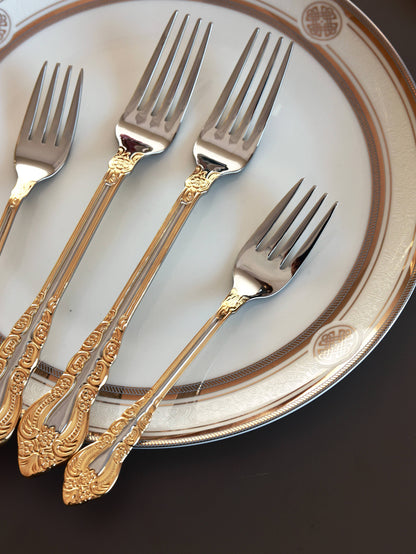 Royal Crest 65 Pcs Cutlery Set (Palace Collection, 24K Gold Plated)