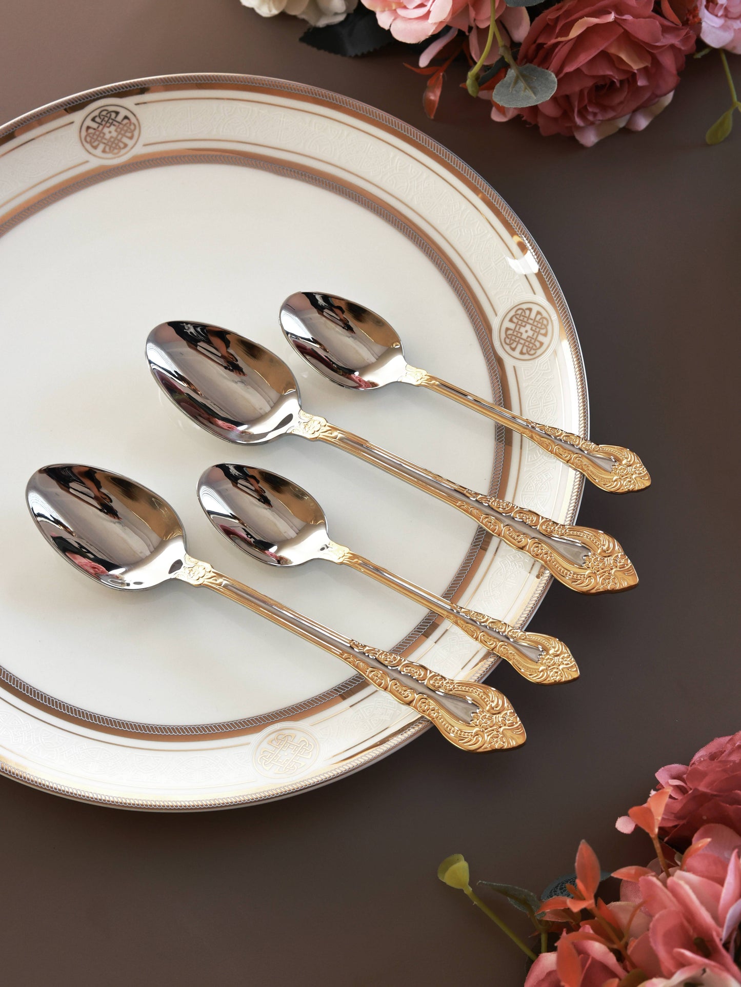 Royal Crest 65 Pcs Cutlery Set (Palace Collection, 24K Gold Plated)