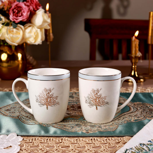 Celestial Blue Coffee Mugs (Set of 2, 300 ML)