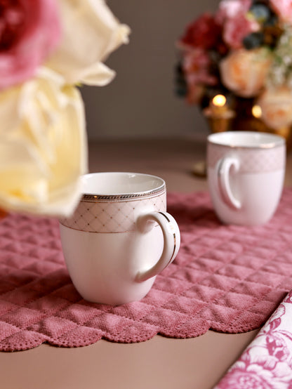 Rosé Champagne Mug Set (Capacity 200 ML, Set of 6)