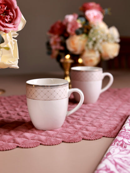 Rosé Champagne Mug Set (Capacity 200 ML, Set of 6)