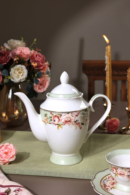 Pistachio Green 15 Pcs Tea Set (Vintage Collection)