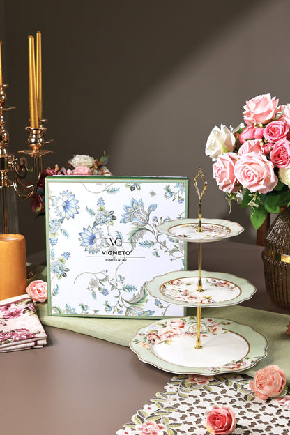 Pistachio Green Three Tier Dessert Stand