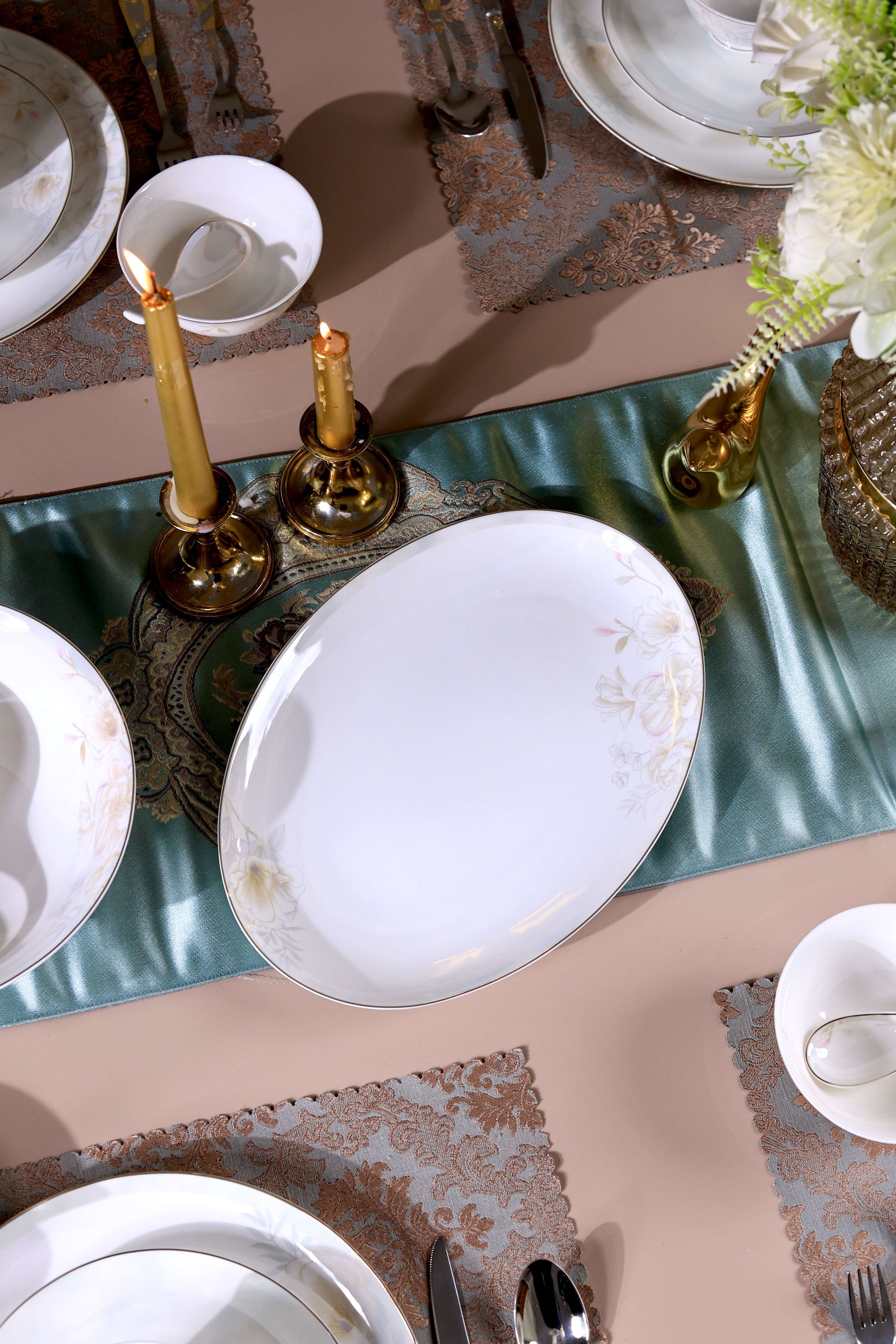 Sage Blume 60 Pcs Dinner Set - Vigneto