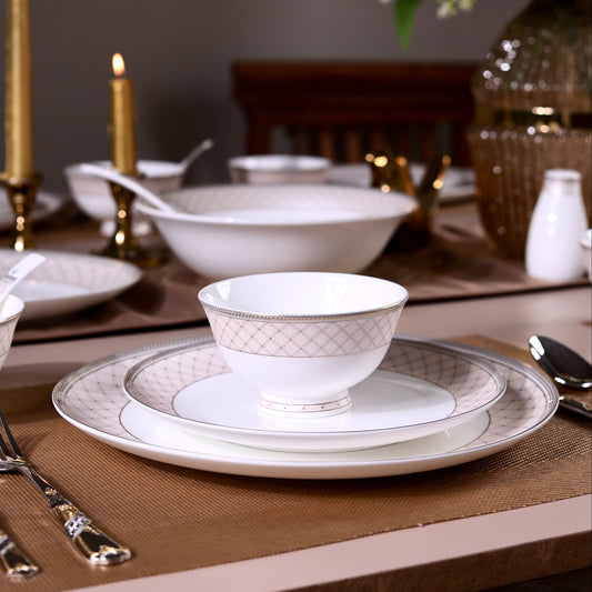 Rosé Champagne 44 Pcs Dinner Set - Vigneto