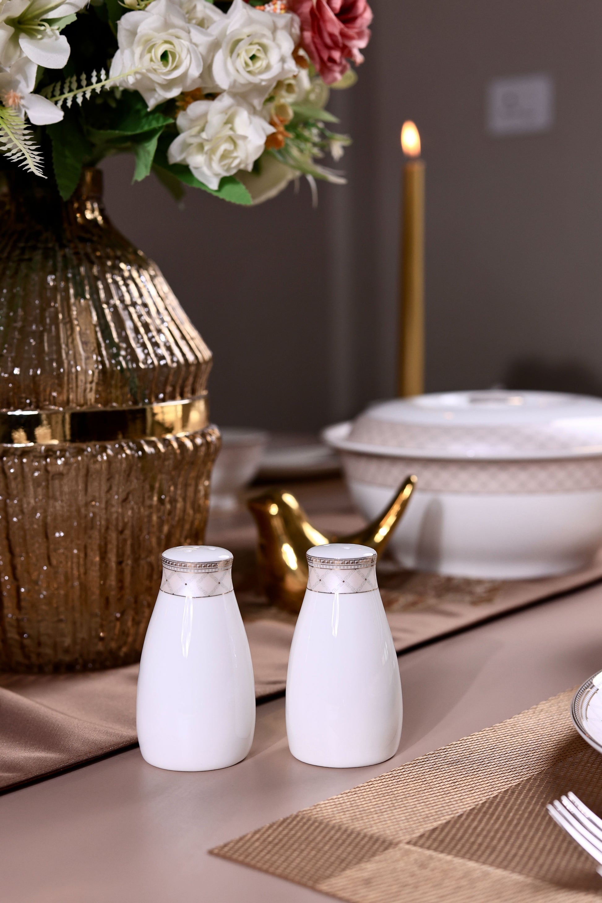 Rosé Champagne 60 Pcs Dinner Set - Vigneto
