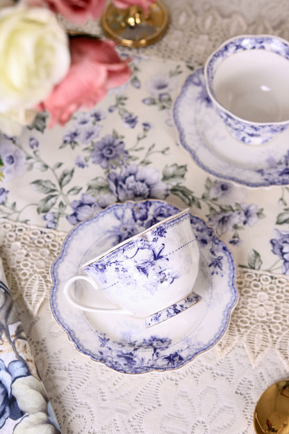 Jardin de Jouy Cup and Saucer Set (Vintage Collection, 6 Cups and 6 Saucers) - Vigneto