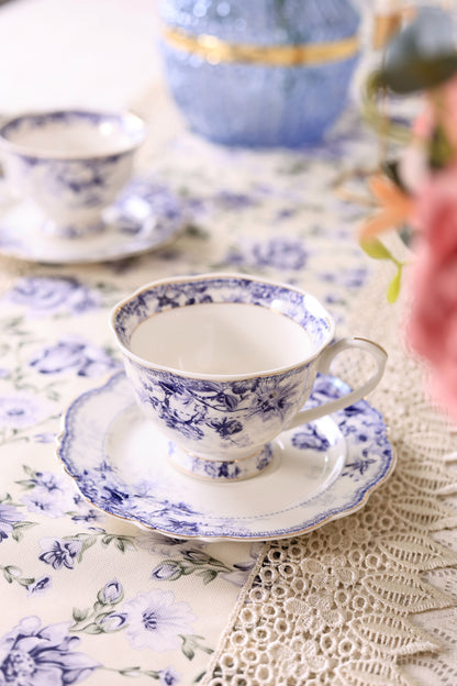 Jardin de Jouy Cup and Saucer Set (Vintage Collection, 6 Cups and 6 Saucers) - Vigneto