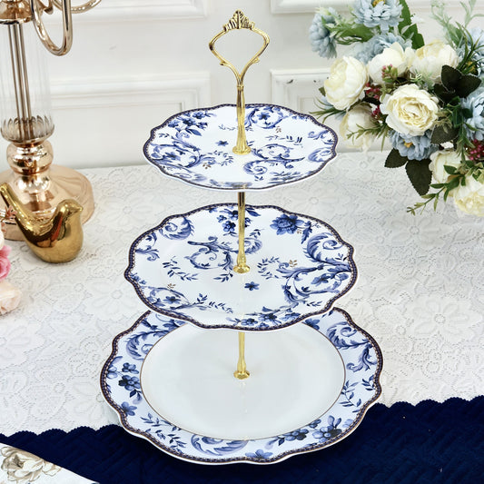 Midnight Blue Three Tier Dessert Stand