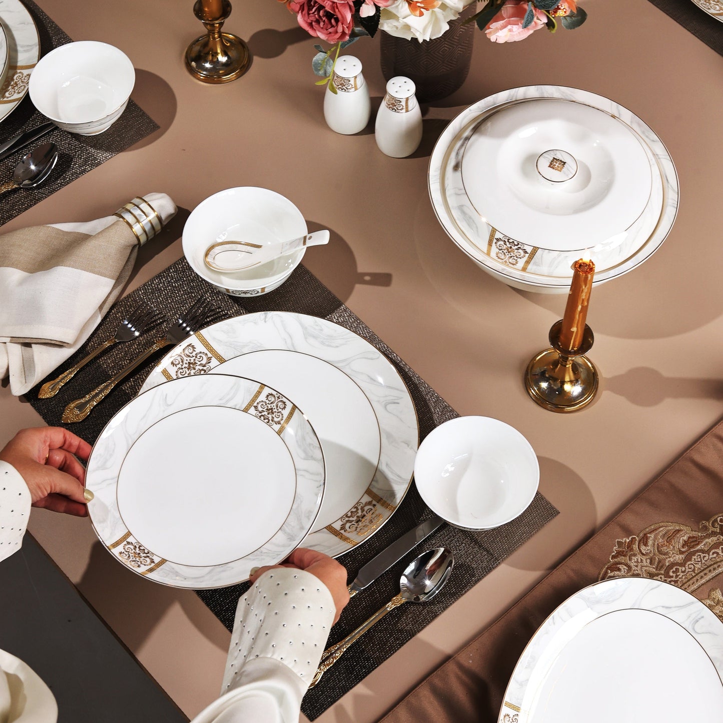 Regency Gold 51 Pcs Dinner Set