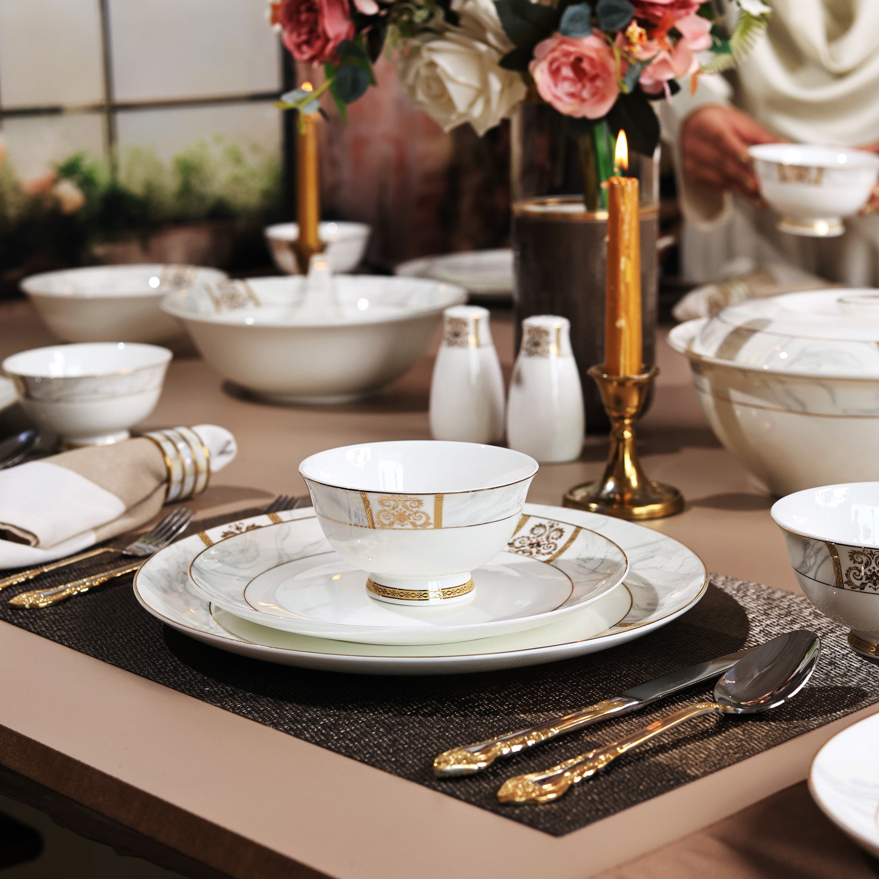 Regency Gold 51 Pcs Dinner Set – Vigneto