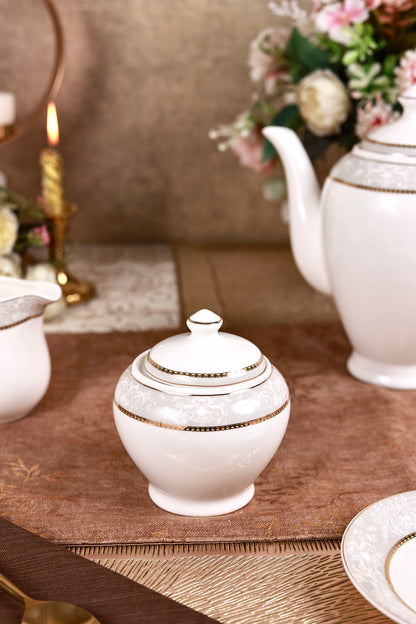 Fleur in Grey 15 Pcs Tea Set - Vigneto