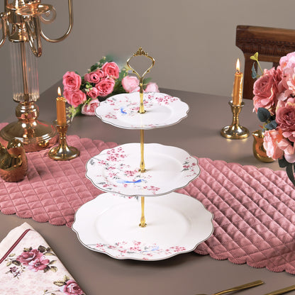 Orchid Bliss Three Tier Dessert Stand