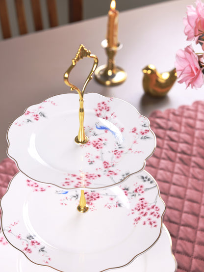 Orchid Bliss Three Tier Dessert Stand