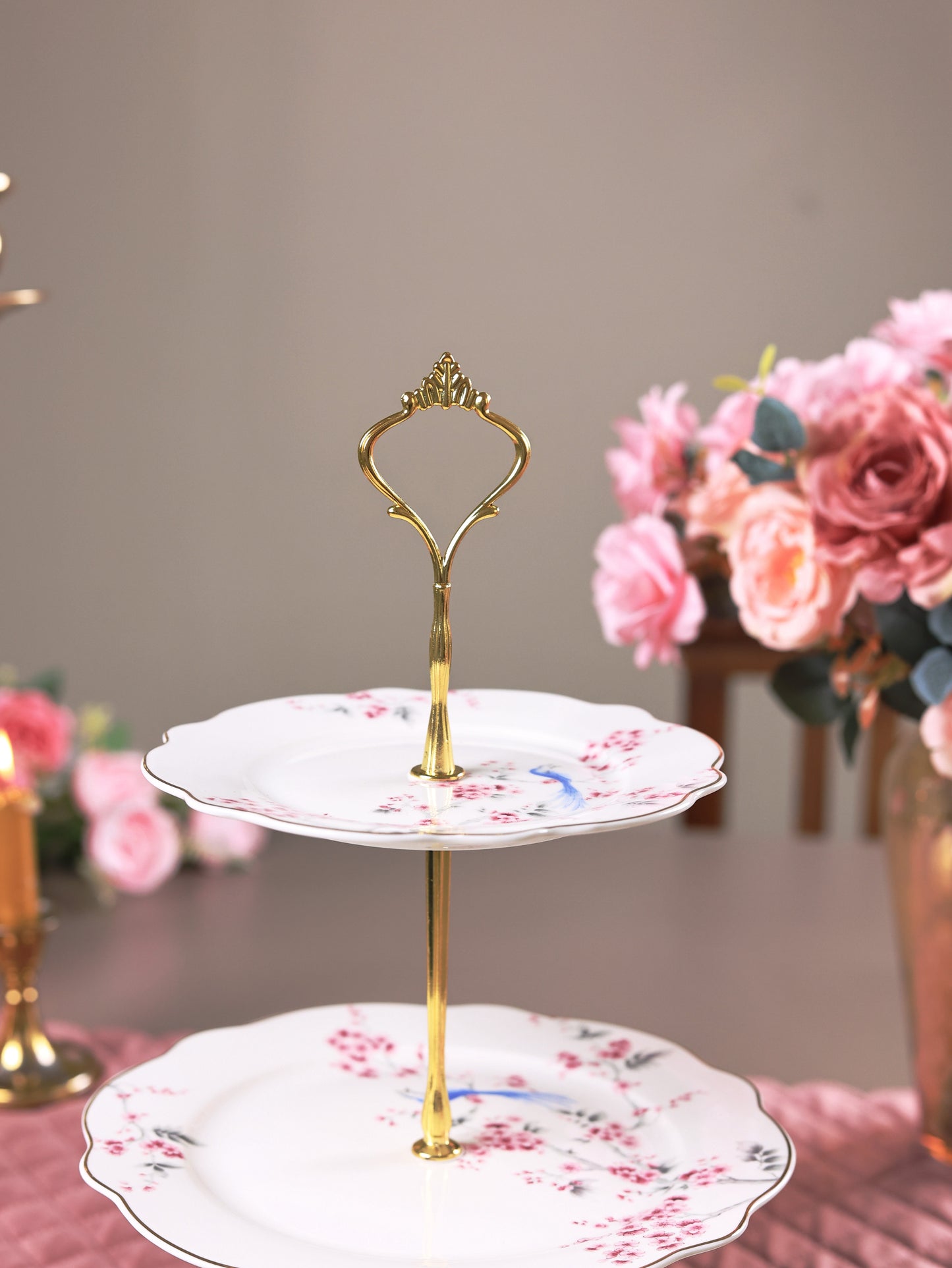 Orchid Bliss Three Tier Dessert Stand
