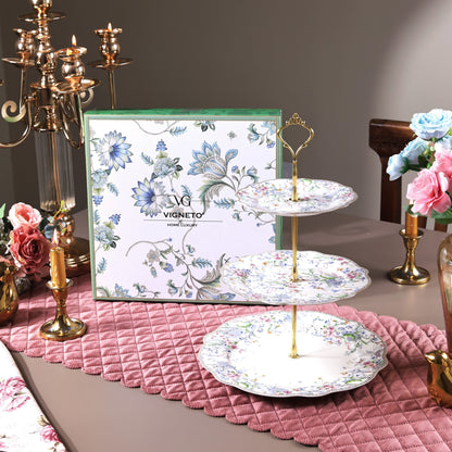 Flower Bed Three Tier Dessert Stand