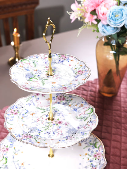 Flower Bed Three Tier Dessert Stand