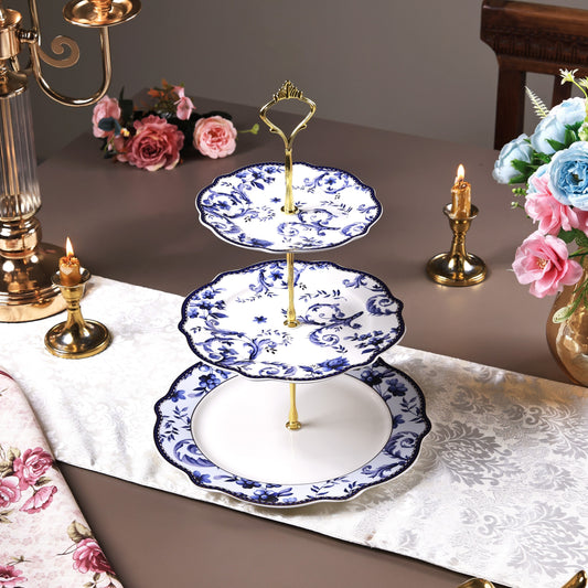 Midnight Blue Three Tier Dessert Stand