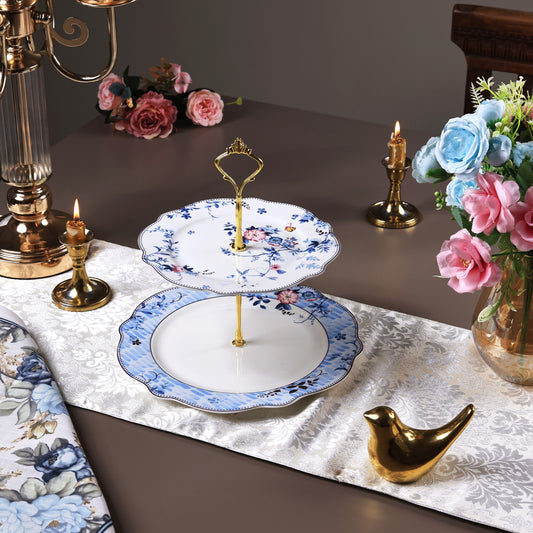 Spring Meadows Two Tier Dessert Stand