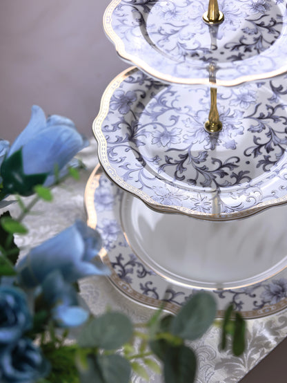 Royal Blue Three Tier Dessert Stand