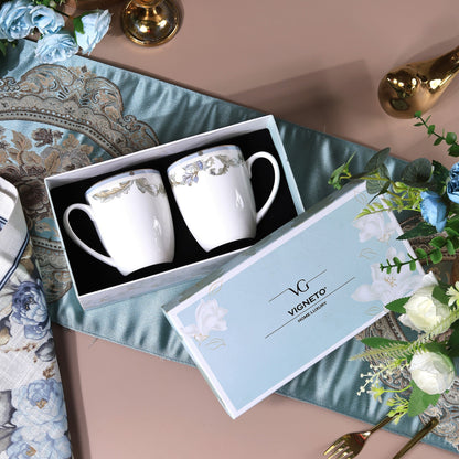 Oriental Blume Coffee Mugs (Set of 2, 300 ML)