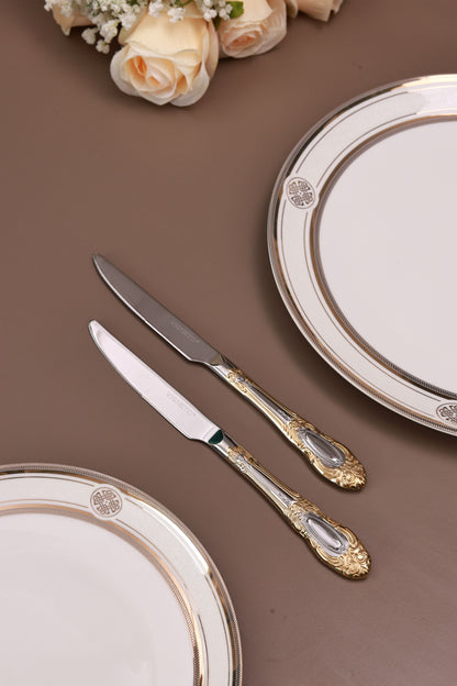 Regal Medallion 65 Pcs Cutlery Set (Palace Collection, 24K Gold Plated)