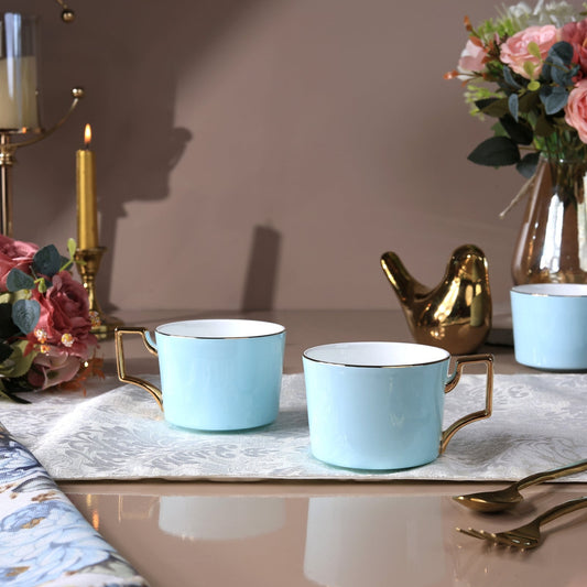 Oasis Haven Mug Set of 6 (Luxe Edition, 24K Gold, In glaze)