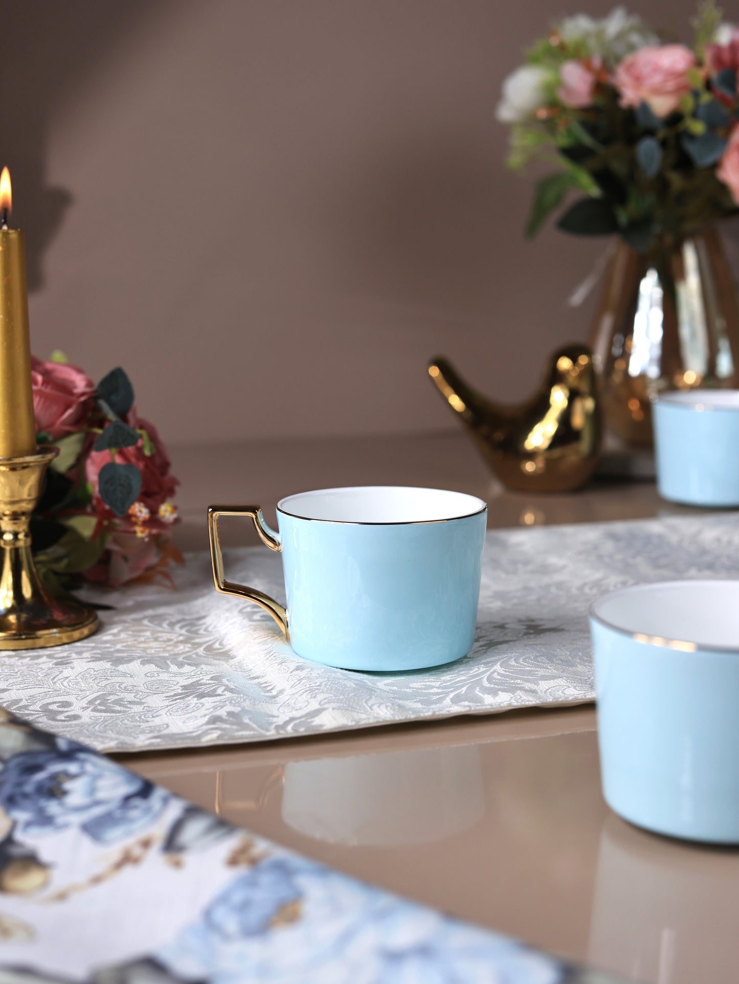 Oasis Haven Mug Set of 6 (Luxe Edition, 24K Gold, In glaze)