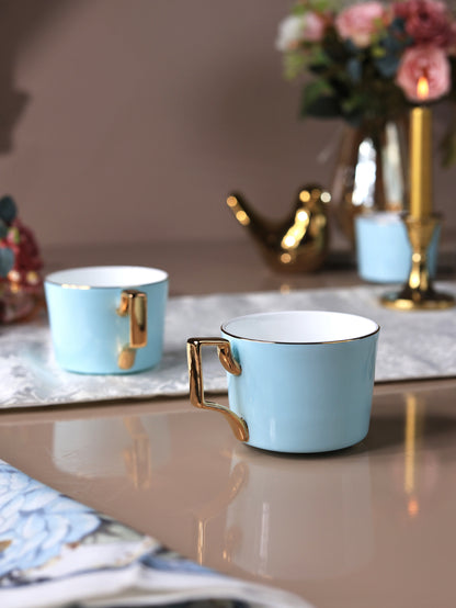 Oasis Haven Mug Set of 6 (Luxe Edition, 24K Gold, In glaze)
