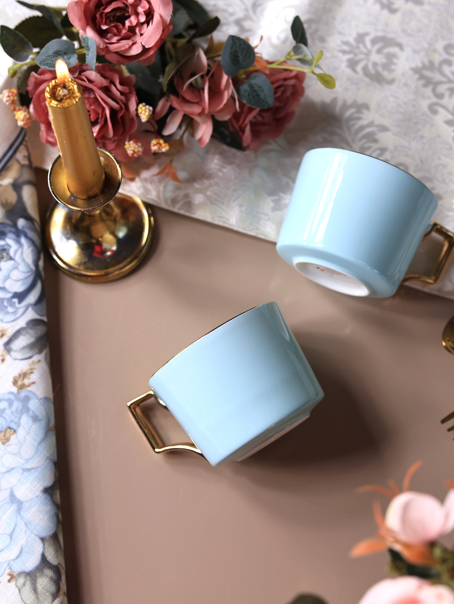 Oasis Haven Mug Set of 6 (Luxe Edition, 24K Gold, In glaze)