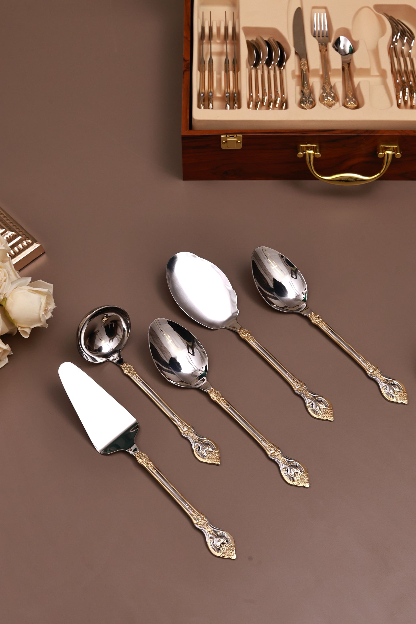 Vineyard Gold 65 Pcs Cutlery Set (Palace Collection, 24K Gold Plated)