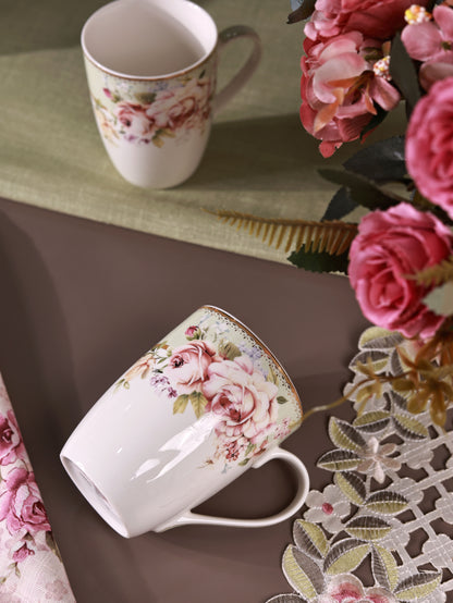 Pistachio Green Coffee Mugs with Snack Plates (4 Mugs and 4 Snack Plates)