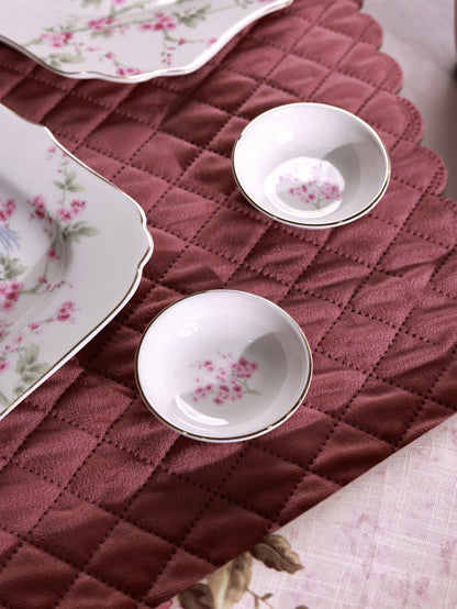 Orchid Bliss 8 Pcs Coffee & Platter Set (4 Mugs, 1 Square Platter, 1 Snack Platter, 2 Dip Bowls)