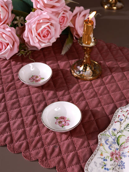 Flower Bed 8 Pcs Coffee & Platter Set (4 Mugs, 1 Square Platter, 1 Snack Platter, 2 Dip Bowls)