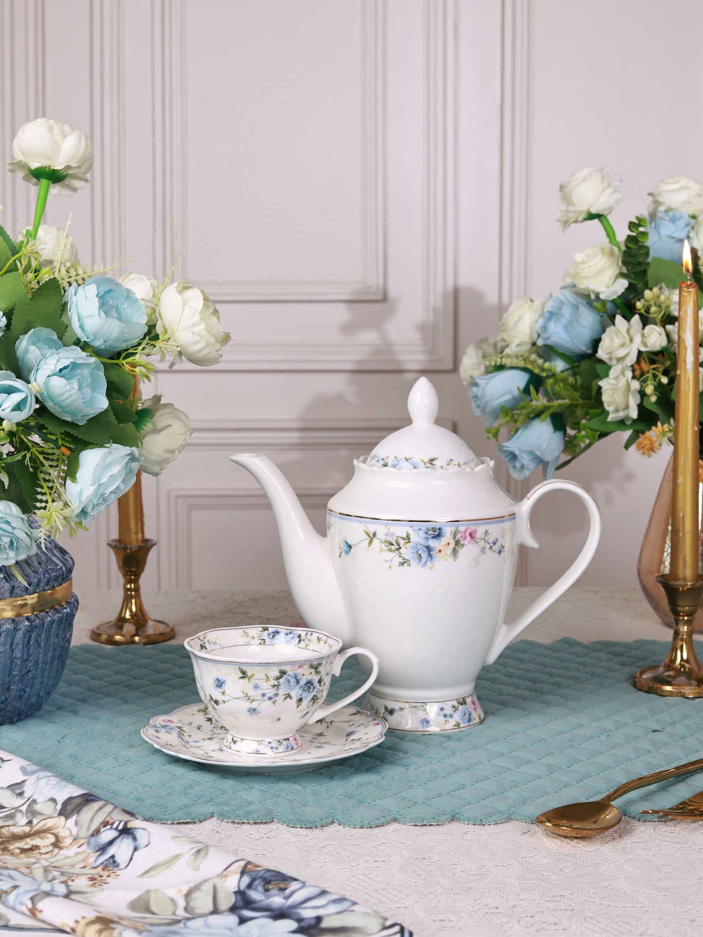 Yorkshire bloom 15 Pcs Tea Set (Vintage Collection)