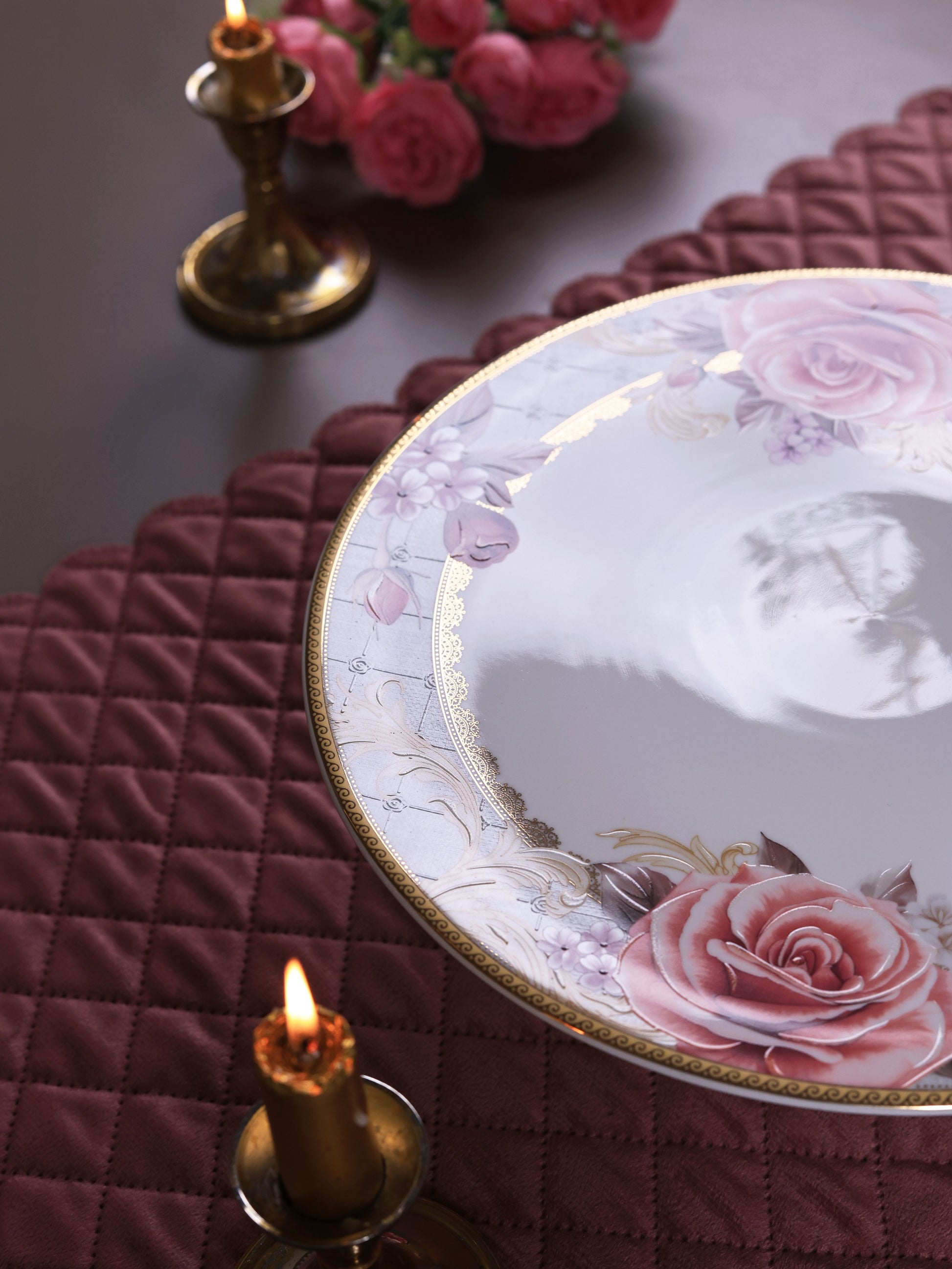 Gold Roses Cake Stand - Vigneto