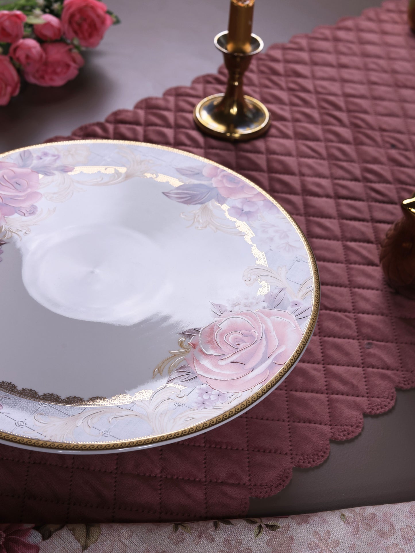 Gold Roses Cake Stand - Vigneto