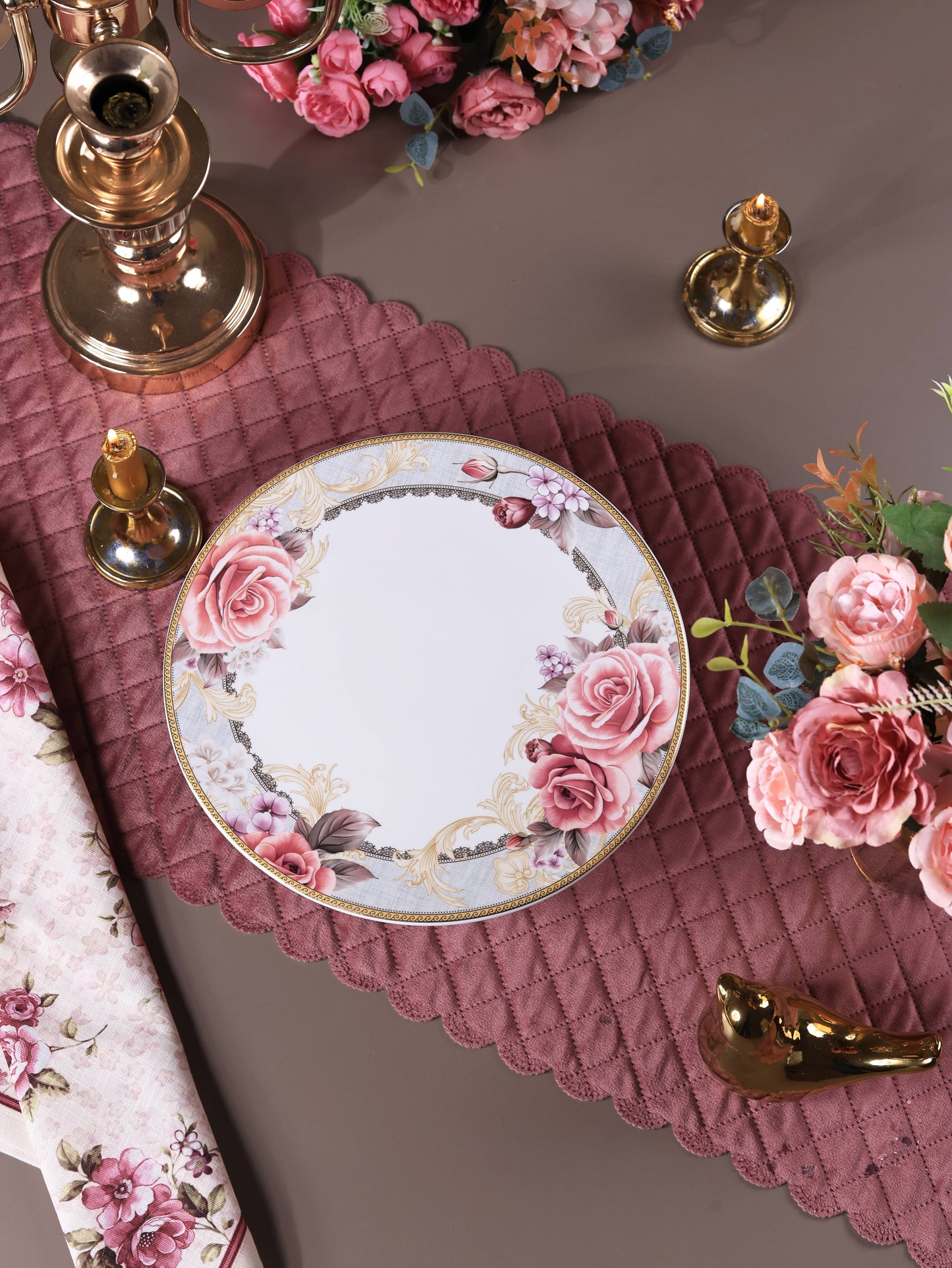 Gold Roses Cake Stand - Vigneto