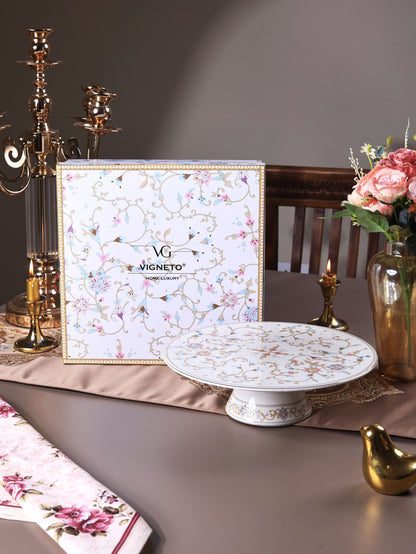 White Pattern Cake Stand - Vigneto