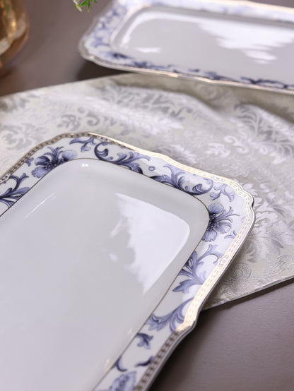 Royal Blue Snack Platter (Set of 2) - Vigneto