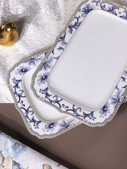 Royal Blue Snack Platter (Set of 2) - Vigneto